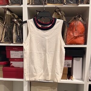 Banana Republic Navy and Red Trim Top